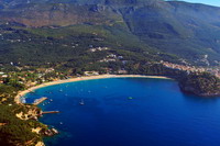 Aerial view on Valtos beach Parga Greece